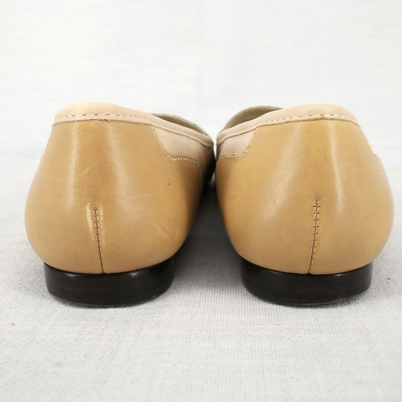 Enzo Angiolini Shoes Womens 5.5 M Leather Loafers Beige Liberty Flats Slip On - Picture 10 of 14